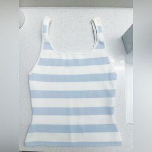 RARE! Babaton Tank Top Sculpt Knit Squareneck Ribbed Artizia Shaping Slimming